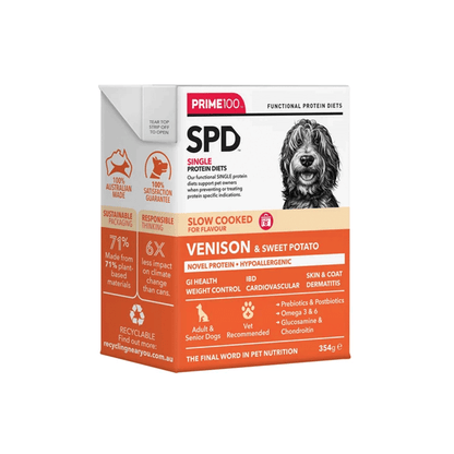 PRIME100 SPD Slow Cooked Venison & Sweet Potato Wet Dog Food