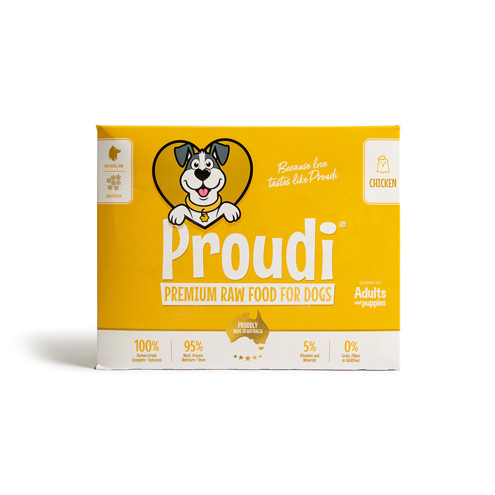 PROUDI Premium Frozen Chicken Raw Dog Food 2.4Kg