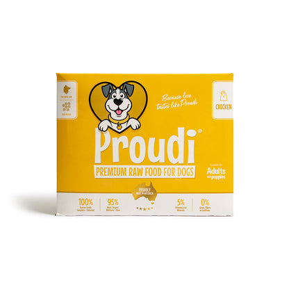 PROUDI Premium Frozen Chicken Raw Dog Food 2.4Kg