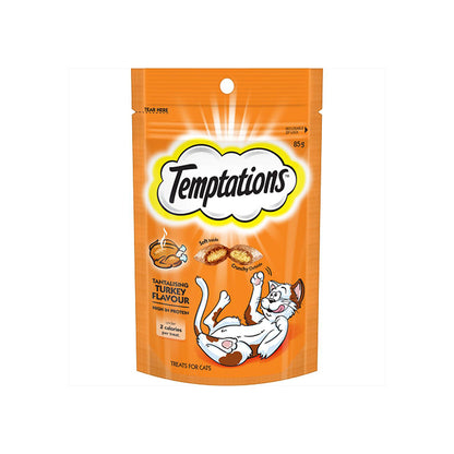 TEMPTATIONS Snacks Tantalising Turkey Cat Treats 85g