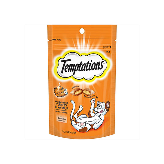 TEMPTATIONS Snacks Tantalising Turkey Cat Treats 85g