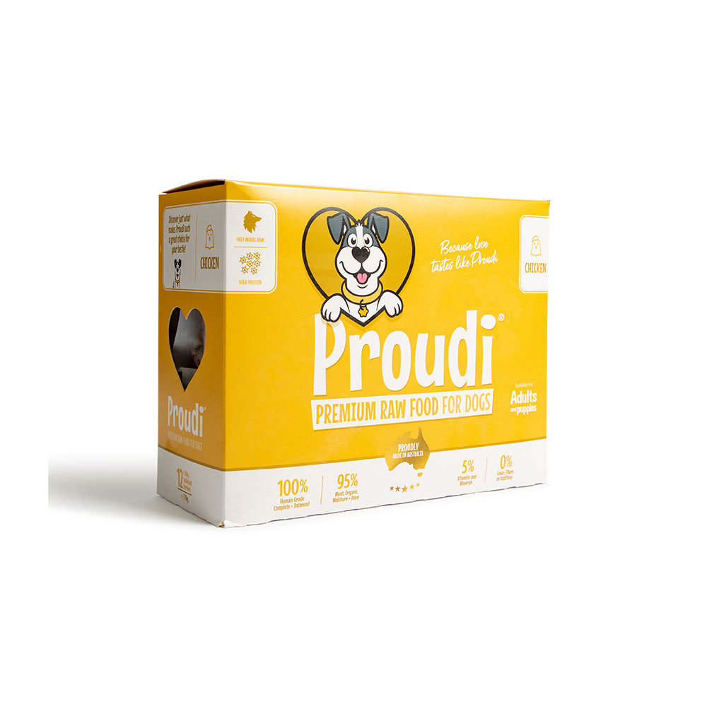 PROUDI Premium Frozen Chicken Raw Dog Food 2.4Kg