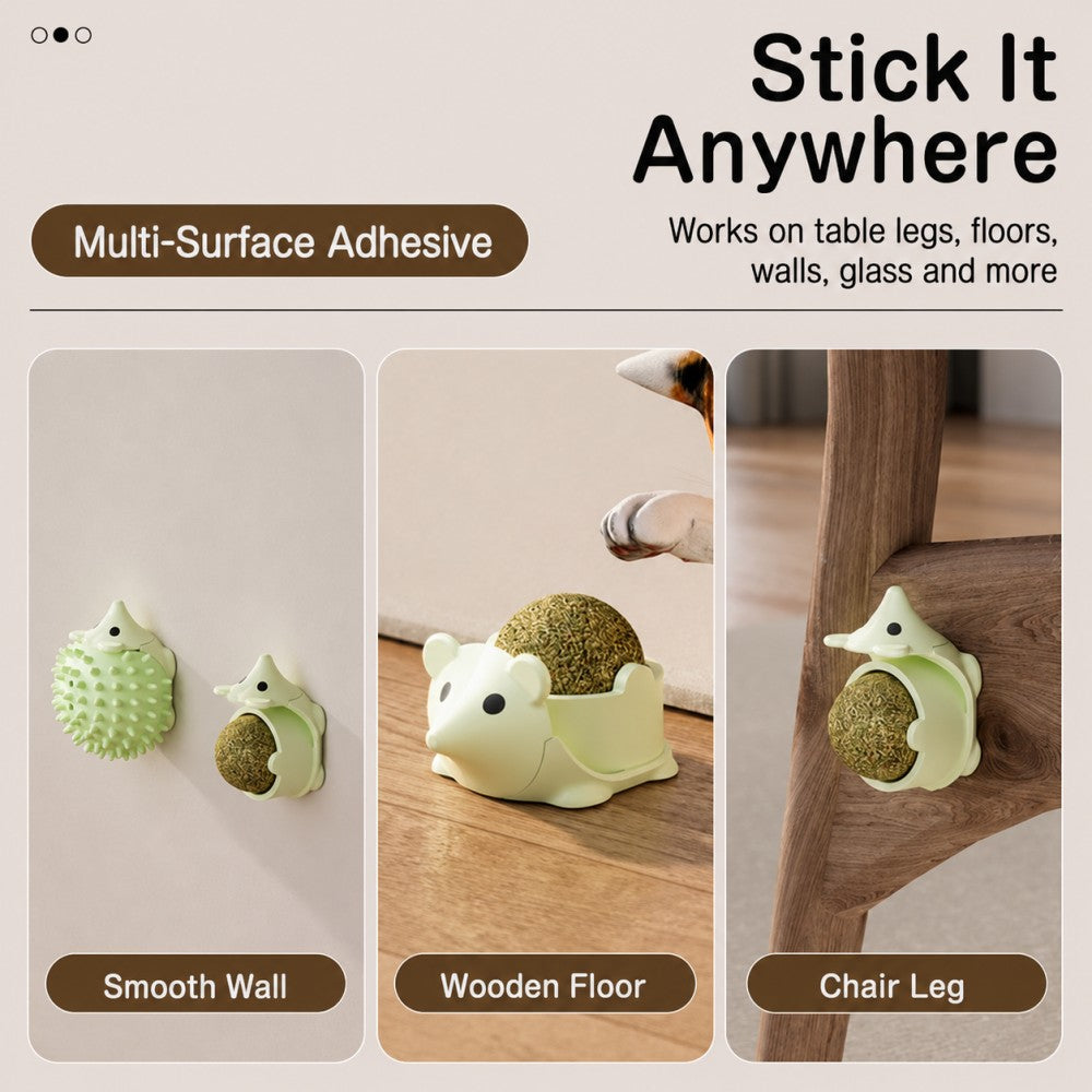 Hedgehog Cat Toy - Self-Play Catnip Ball