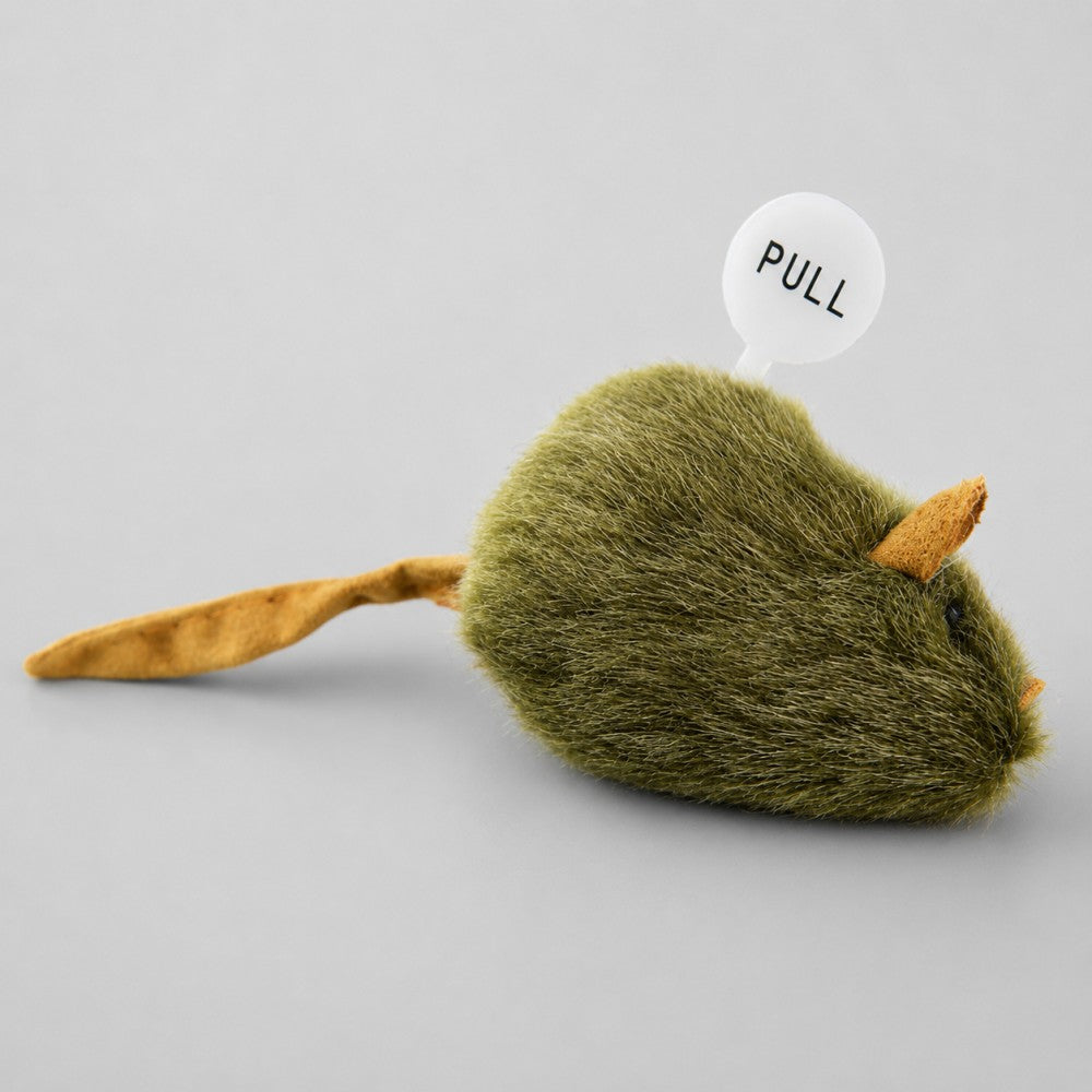 Smart Interactive Dark Green Mouse Cat Toy – Motion Sensor Self-Play Toy
