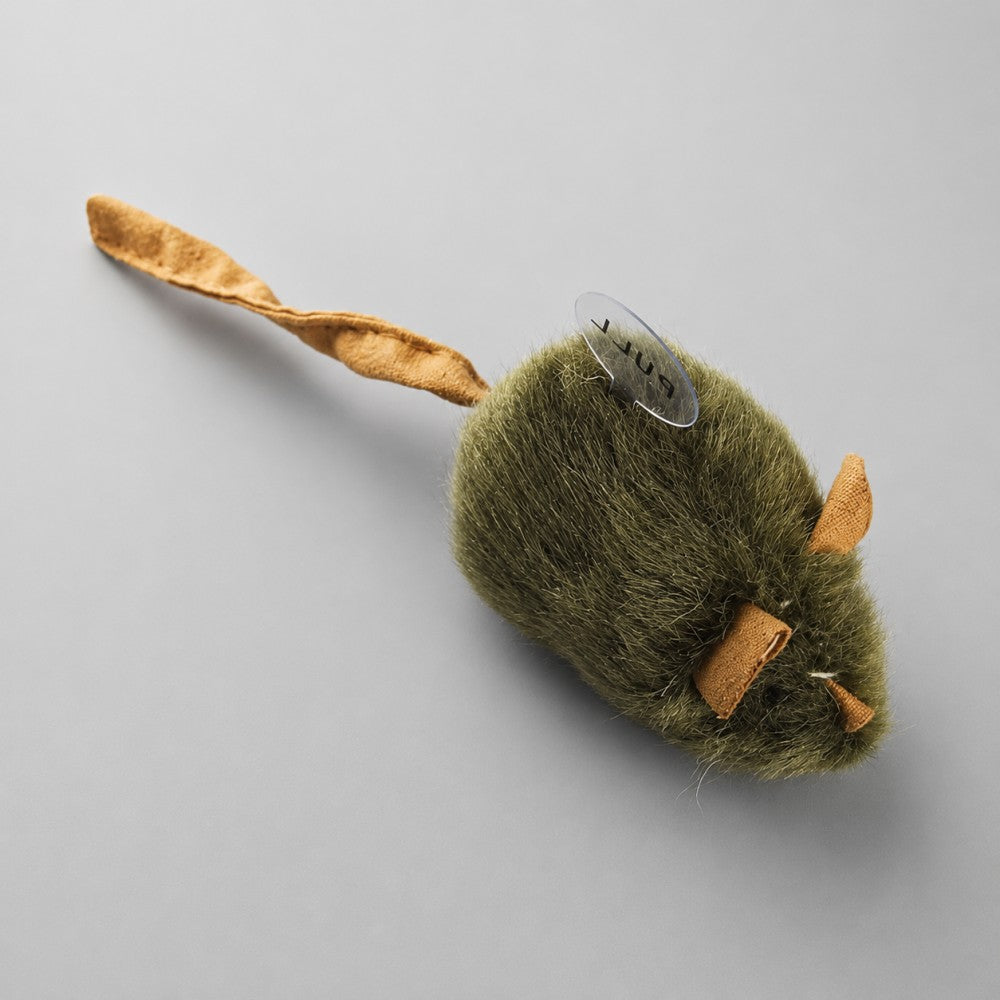 Smart Interactive Dark Green Mouse Cat Toy – Motion Sensor Self-Play Toy