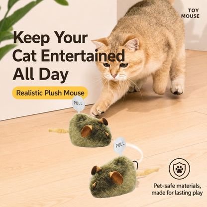 Smart Interactive Dark Green Mouse Cat Toy – Motion Sensor Self-Play Toy