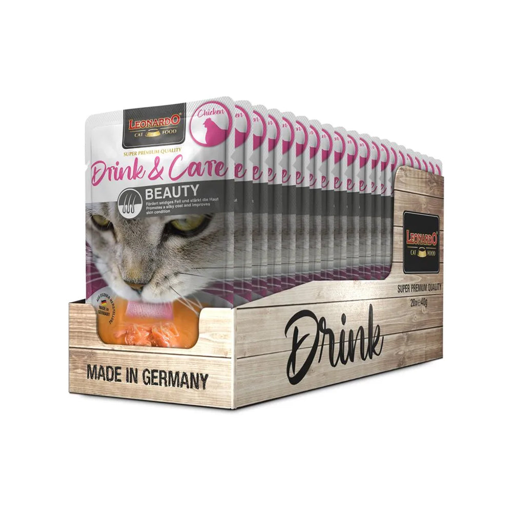LEONARDO Drink & Care Beauty Chicken Wet Cat Food