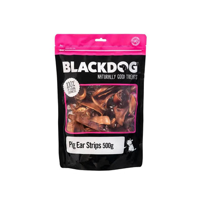 BLACKDOG Pig Ear Strips Dry Dog Treats 500g