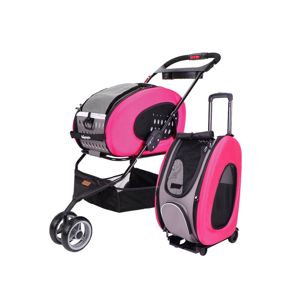 IBIYAYA 5-in-1 Combo Eva Pet Carrier Large Space Stroller