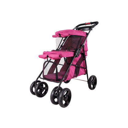 IBIYAYA Pet Bus Double Decker Foldable Stroller