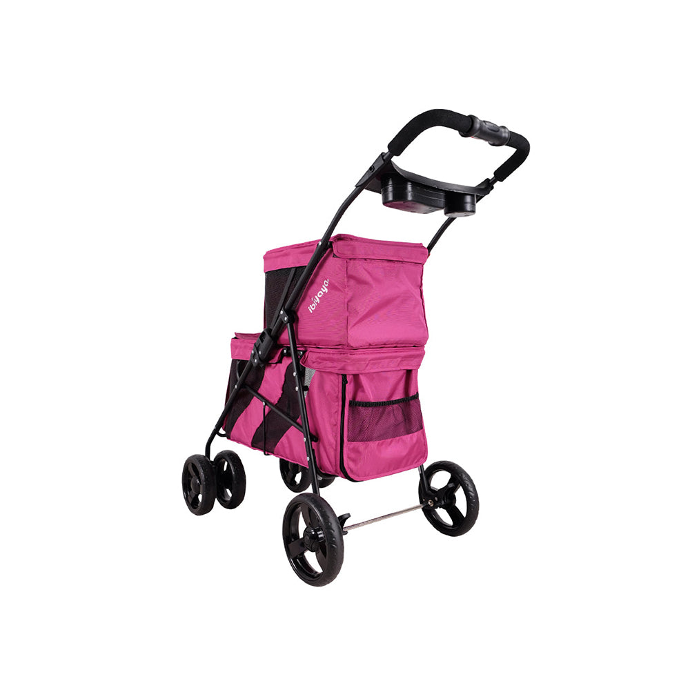 IBIYAYA Pet Bus Double Decker Foldable Stroller
