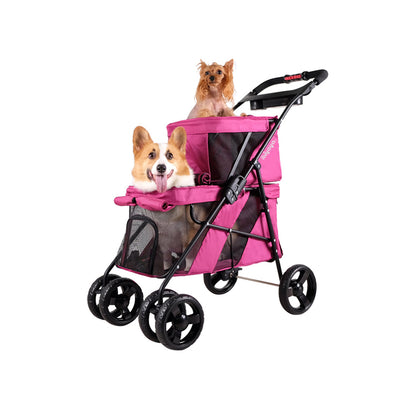 IBIYAYA Pet Bus Double Decker Foldable Stroller