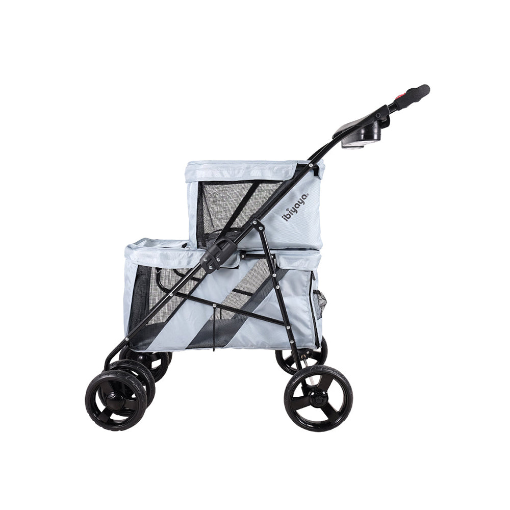 IBIYAYA Pet Bus Double Decker Foldable Stroller