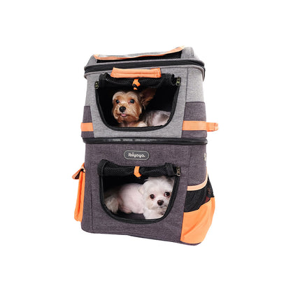 IBIYAYA Two Tier Backpack Pet Carrier