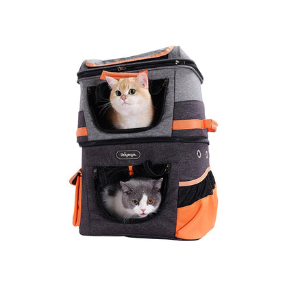 IBIYAYA Two Tier Backpack Pet Carrier