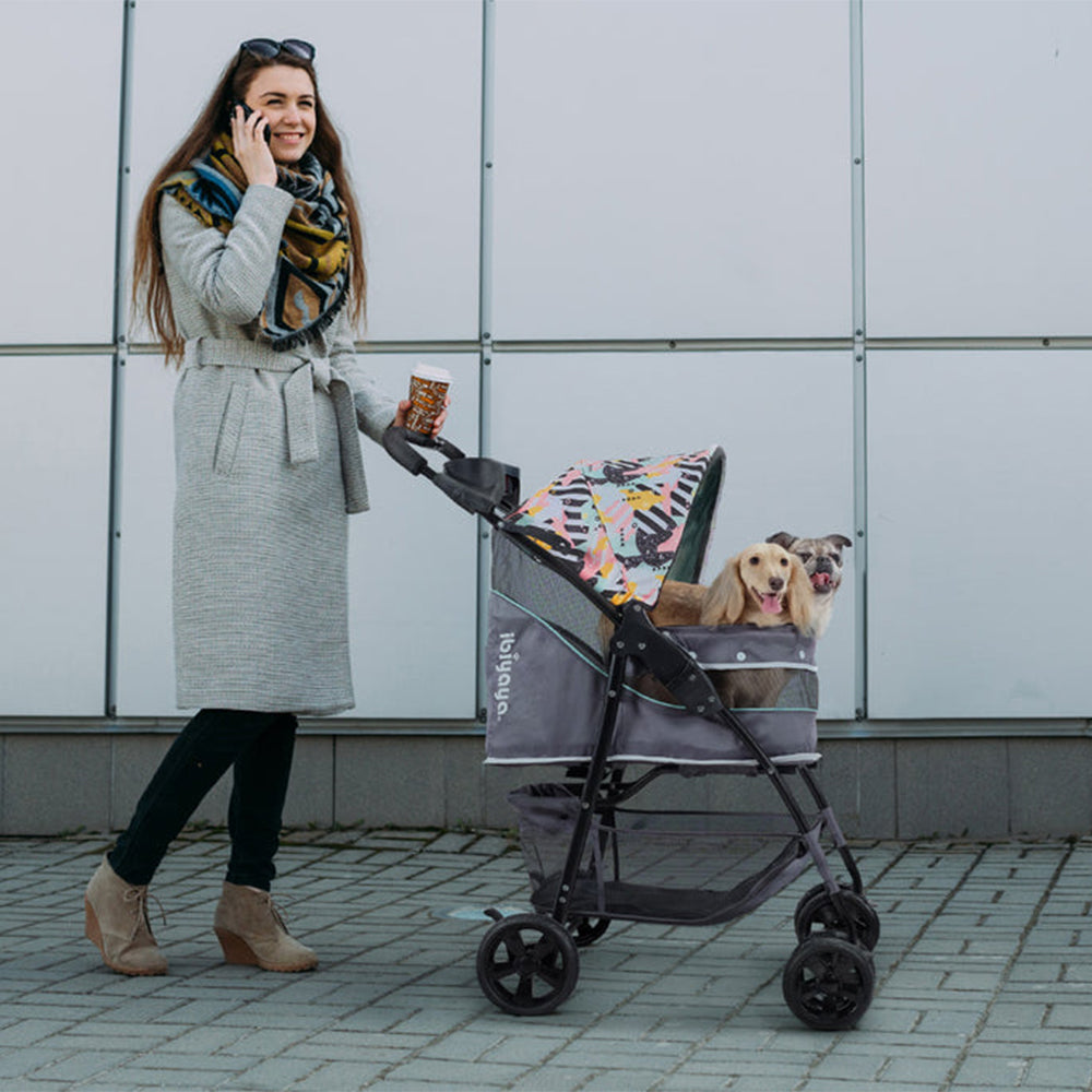 IBIYAYA Comfortable Cloud 9 Dog Cat Pet Stroller