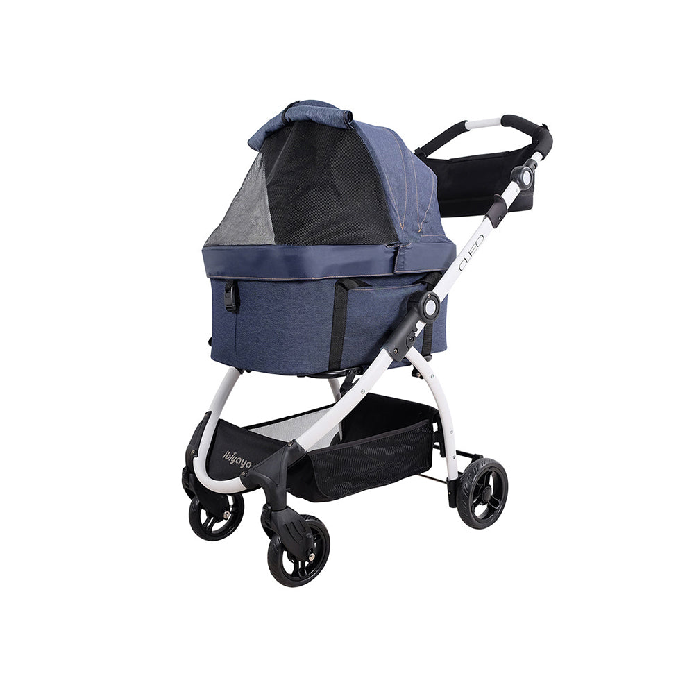 IBIYAYA Cleo Style All Around Car Seat Travel System Pet Stroller - Blue Jeans