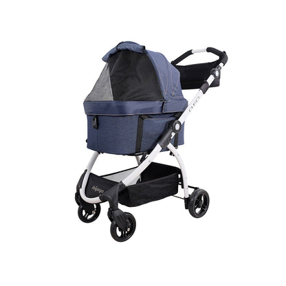IBIYAYA Cleo Style All Around Car Seat Travel System Pet Stroller - Blue Jeans