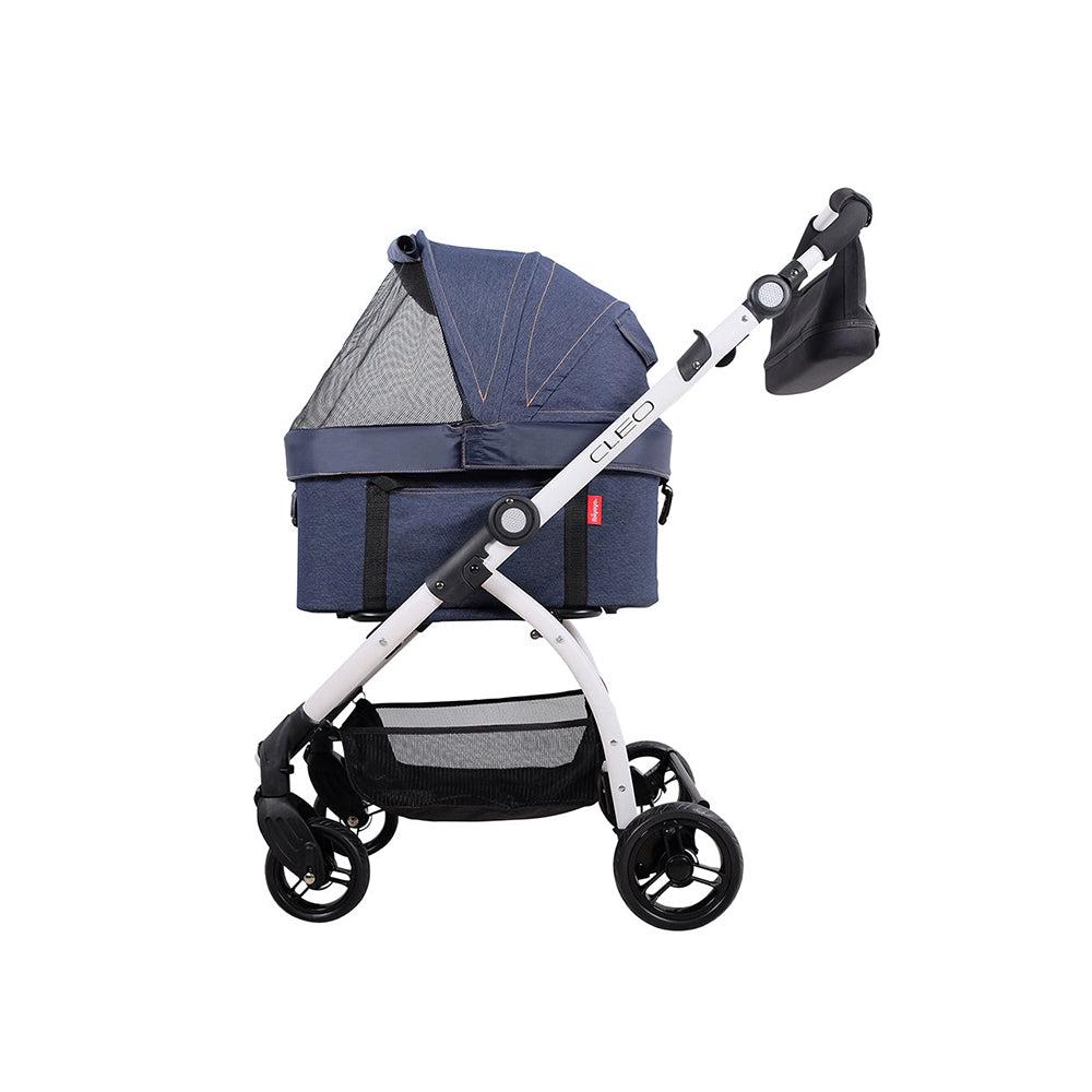 IBIYAYA Cleo Style All Around Car Seat Travel System Pet Stroller - Blue Jeans