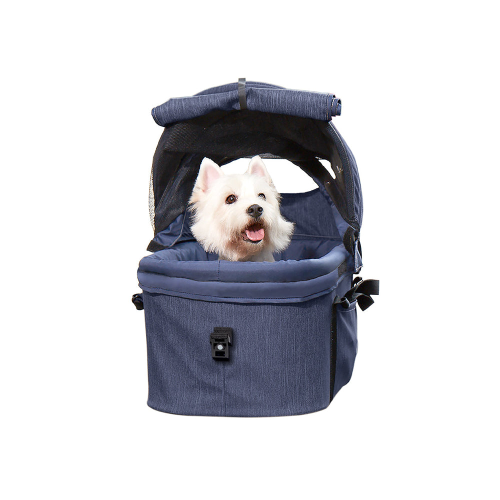 IBIYAYA Cleo Style All Around Car Seat Travel System Pet Stroller - Blue Jeans