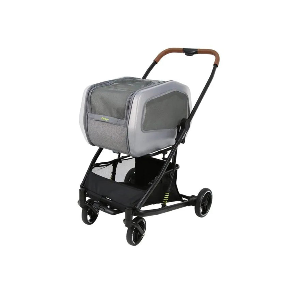 IBIYAYA NeoRider Multipurpose Detachable Pet Stroller - Silver Mist