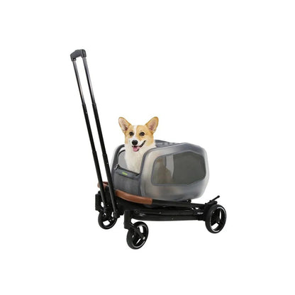 IBIYAYA NeoRider Multipurpose Detachable Pet Stroller - Silver Mist