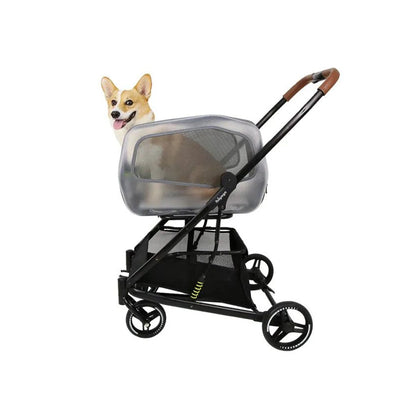 IBIYAYA NeoRider Multipurpose Detachable Pet Stroller - Silver Mist