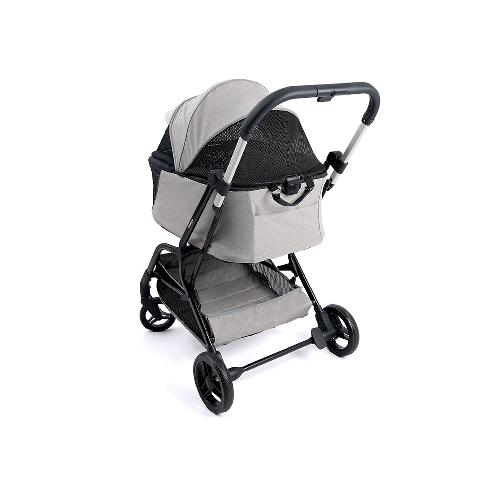 IBIYAYA InstaCollapse Detachable Dog Stroller and Pet Car Seat Carrier Combo – Taupe