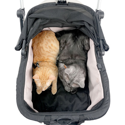 IBIYAYA InstaCollapse Detachable Dog Stroller and Pet Car Seat Carrier Combo – Taupe