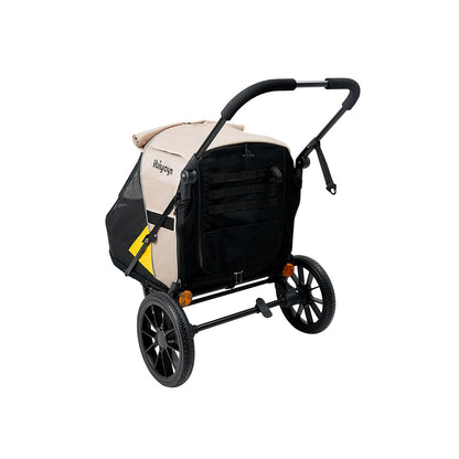 IBIYAYA Minika 3-in-1 Pet Stroller System Foldable Dog Bicycle Trailer & Indoor-Outdoor Kennel – Arizona Tan