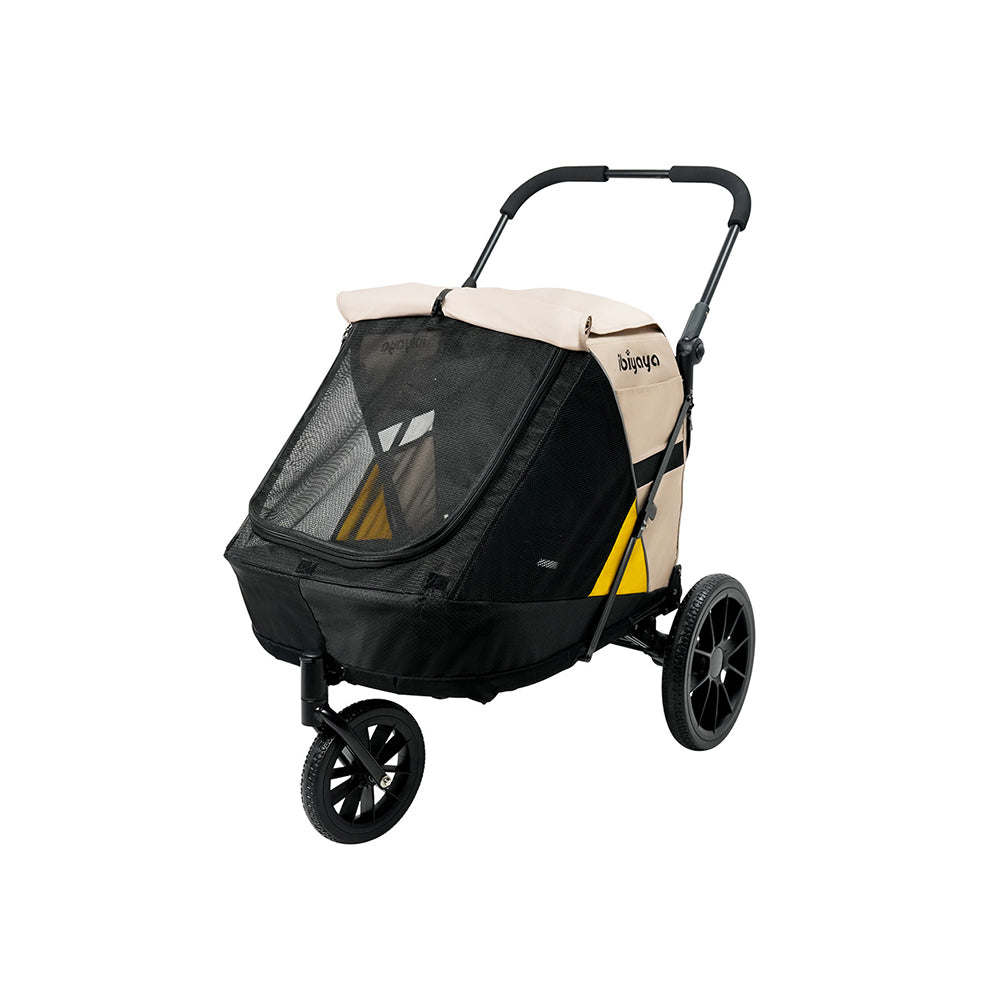 IBIYAYA Minika 3-in-1 Pet Stroller System Foldable Dog Bicycle Trailer & Indoor-Outdoor Kennel – Arizona Tan