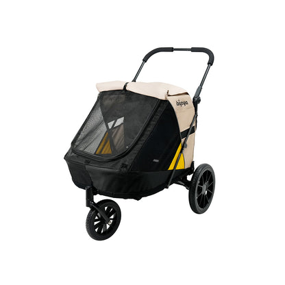 IBIYAYA Minika 3-in-1 Pet Stroller System Foldable Dog Bicycle Trailer & Indoor-Outdoor Kennel – Arizona Tan