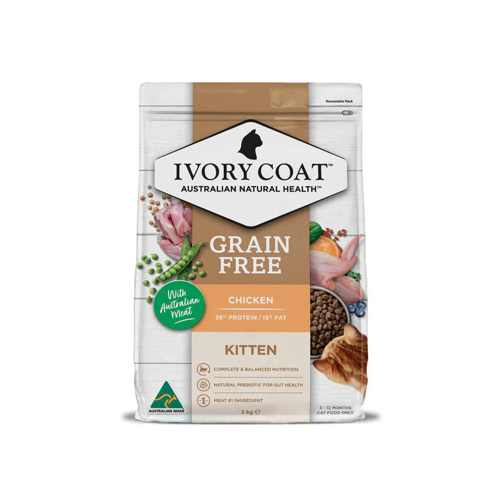 IVORY COAT Grain Free Chicken Kitten Cat Food 2kg