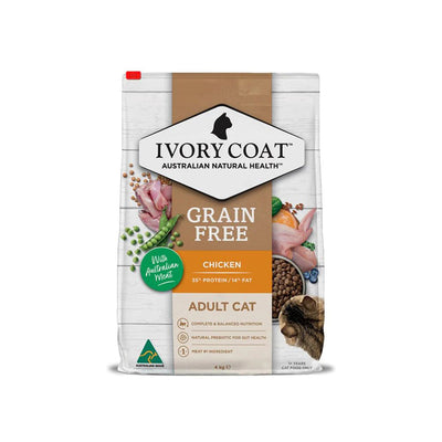 IVORY COAT Grain Free Chicken Dry Cat Food for Adult Cats 4kg