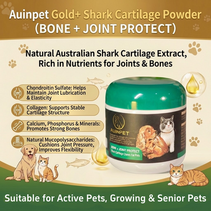 AUINPET Bone + Joint Protect Shark Cartilage Chews For Dogs & Cats 180g