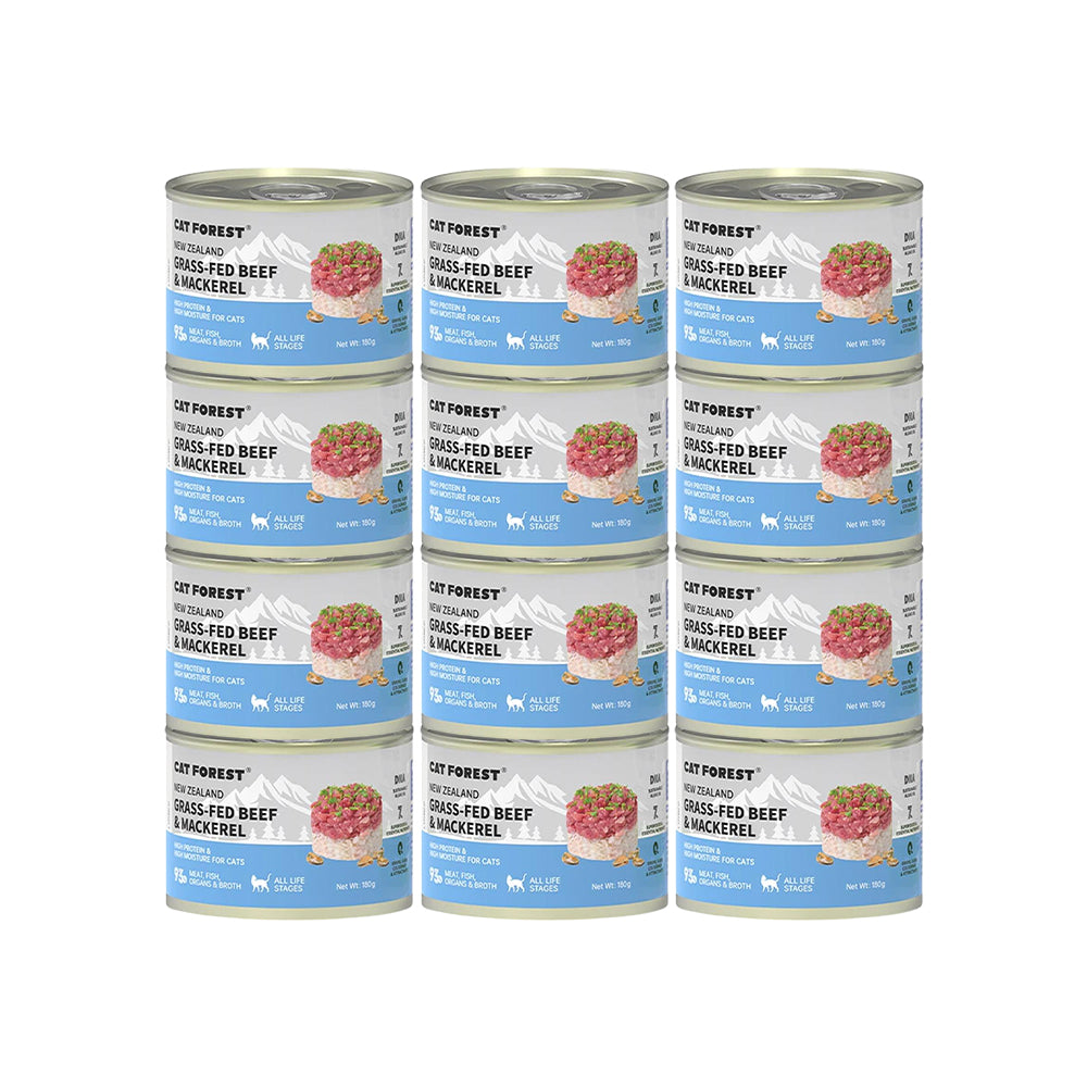 CAT FOREST Grass-Fed Beef & Mackerel Wet Cat Canned Food