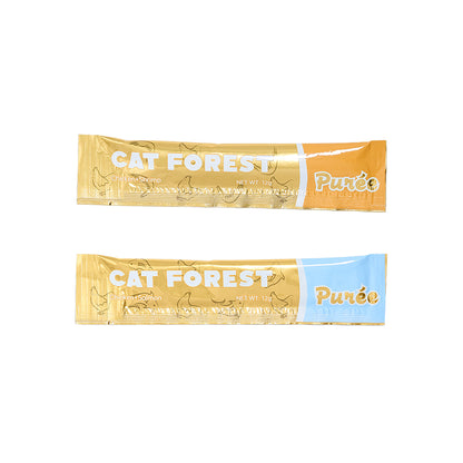 CAT FOREST Puree Chicken & Salmon/Shrimp Cat Treats 12g x 48