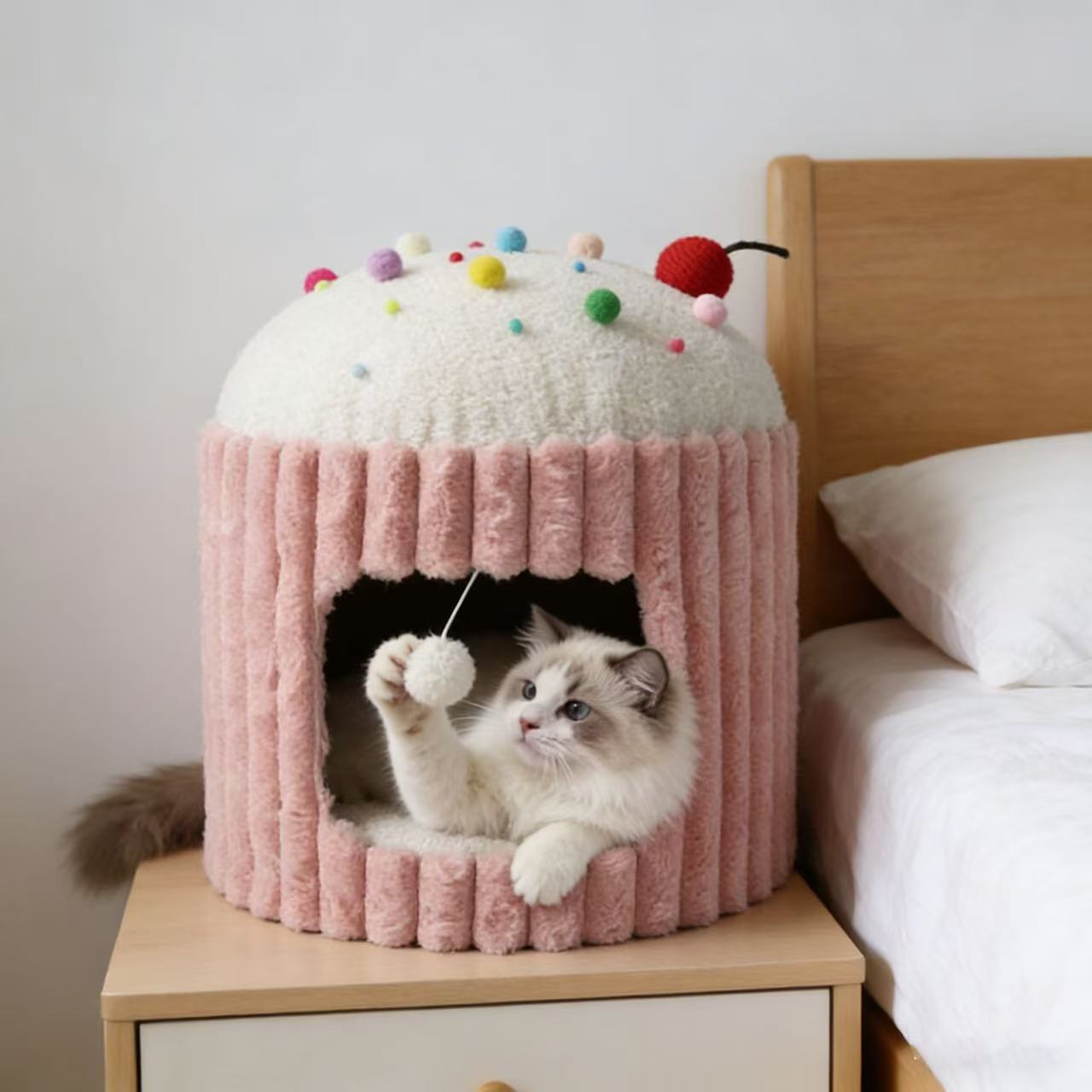 CATIO Pink Cupcake Cat House