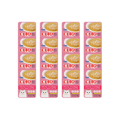 CIAO Chicken Fillet In Tuna Scallop Broth Soup Cat Treats 40g (pouch)