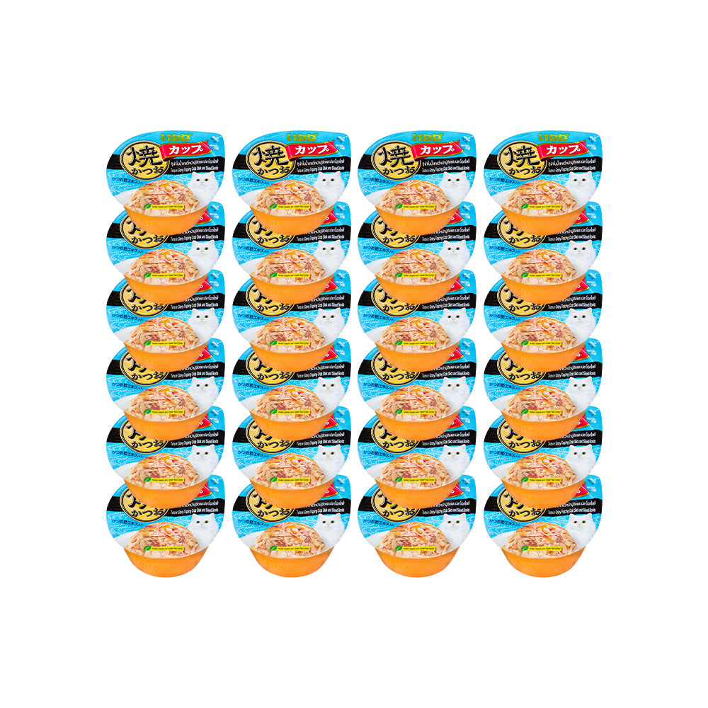 CIAO Tuna Flake & Crab Stick In Sliced Bonito Gravy Cat Treats 70g (cupped)