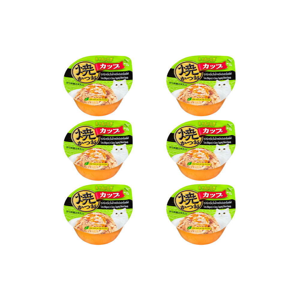 CIAO Tuna Flake In Sliced Bonito Gravy Cat Treats 70g (cupped)