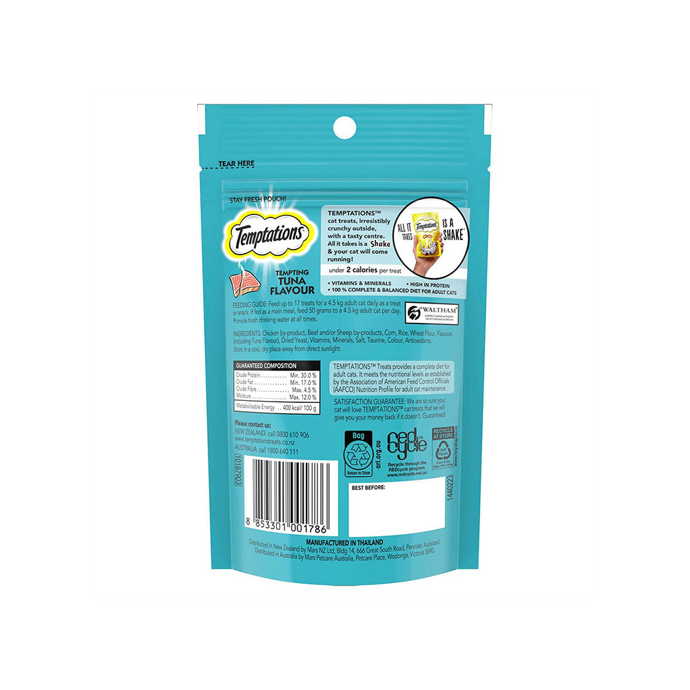 TEMPTATIONS Snacks Tempting Tuna Cat Treats 85g