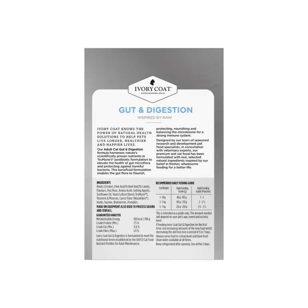 IVORY COAT Inspired By Raw Gut & Digestion Wet Cat Food