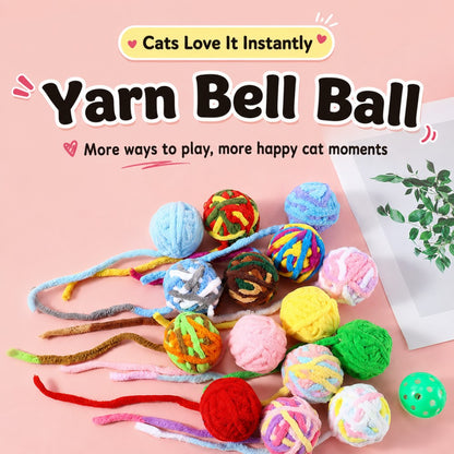 Plush Yarn Bell Ball Cat Toys