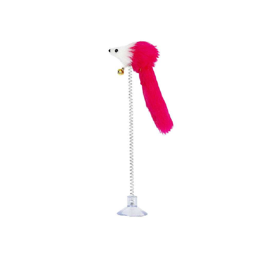Suction Cup Spring Cat Teaser Wand Interactive Toy