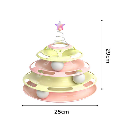 KARA PET Cat Turntable Toy With Balls