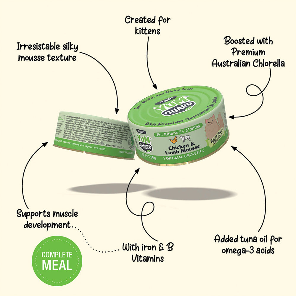 YUMGUARD Optimal Growth Chicken & Lamb Mousse Kitten Wet Cat Food