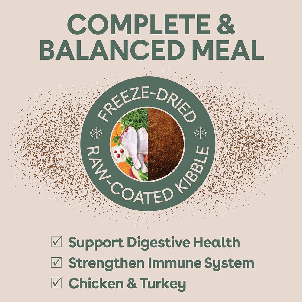 PURE LIFE Freeze-Dried Raw-Coated Chicken & Turkey Adult Dry Dog Food