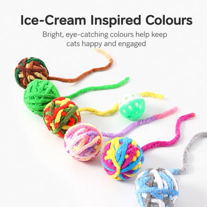 Plush Yarn Bell Ball Cat Toys