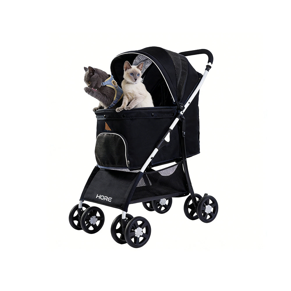 Easy Fold Pet Stroller - One-Touch Folding Design